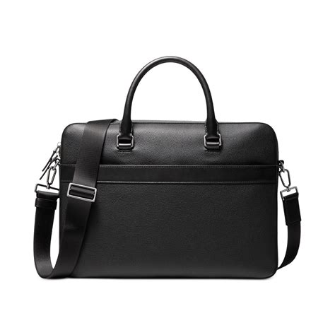 michael kors men's mason explorer leather briefcase|Michael Kors Mason Explorer Signature Briefcase .